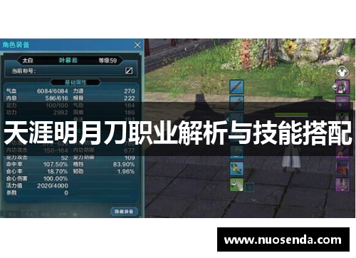 天涯明月刀职业解析与技能搭配
